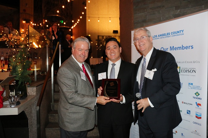 Left-to-right; Chris Martin, Jamie Chen, Bill Allen