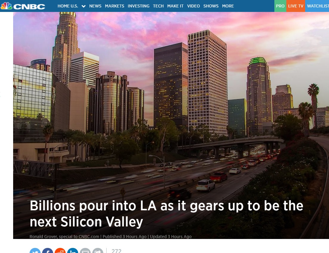 CNBC: Billions in Investment Pour into Los Angeles, Fueling Startups ...