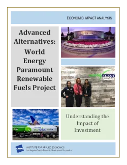 Advanced Alternatives: World Energy Paramount Renewable Fuels Project
