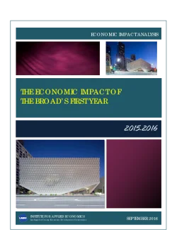 The Broad Museum: Economic Impact of First Year of Operations